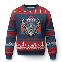 Buffalo Football Ugly Christmas Sweater Vintage 90s Bill Fan Game Day - Wonder Print Shop