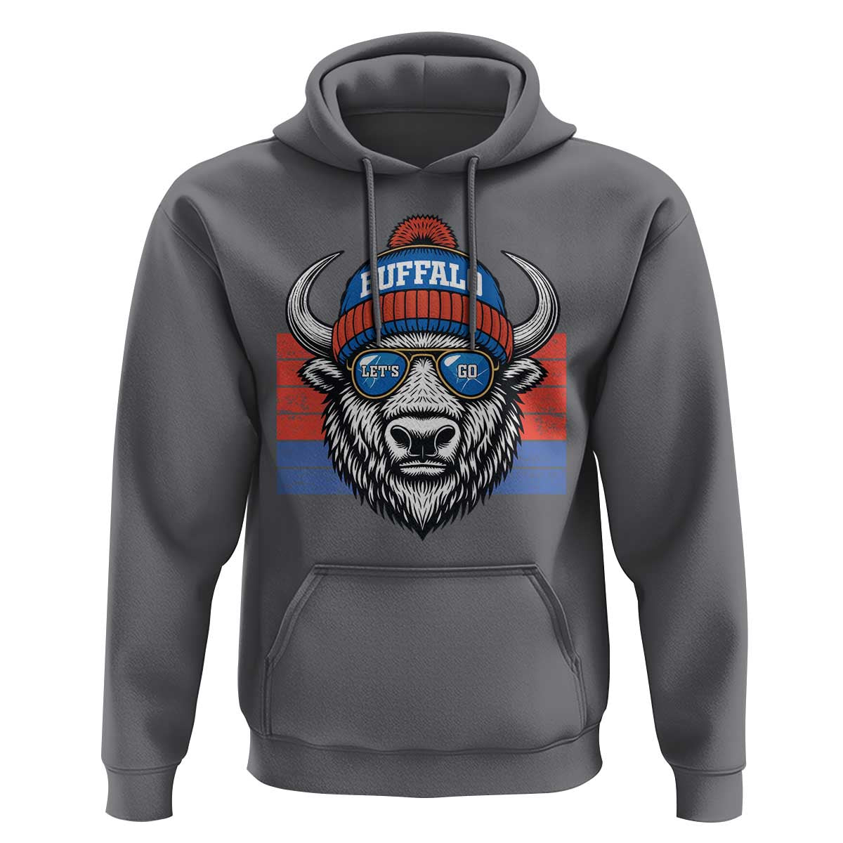 Buffalo Football Hoodie Vintage 90s Bill Fan Game Day - Wonder Print Shop