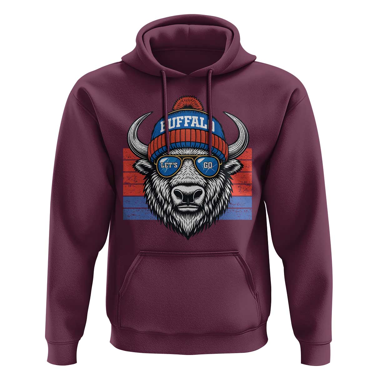 Buffalo Football Hoodie Vintage 90s Bill Fan Game Day - Wonder Print Shop