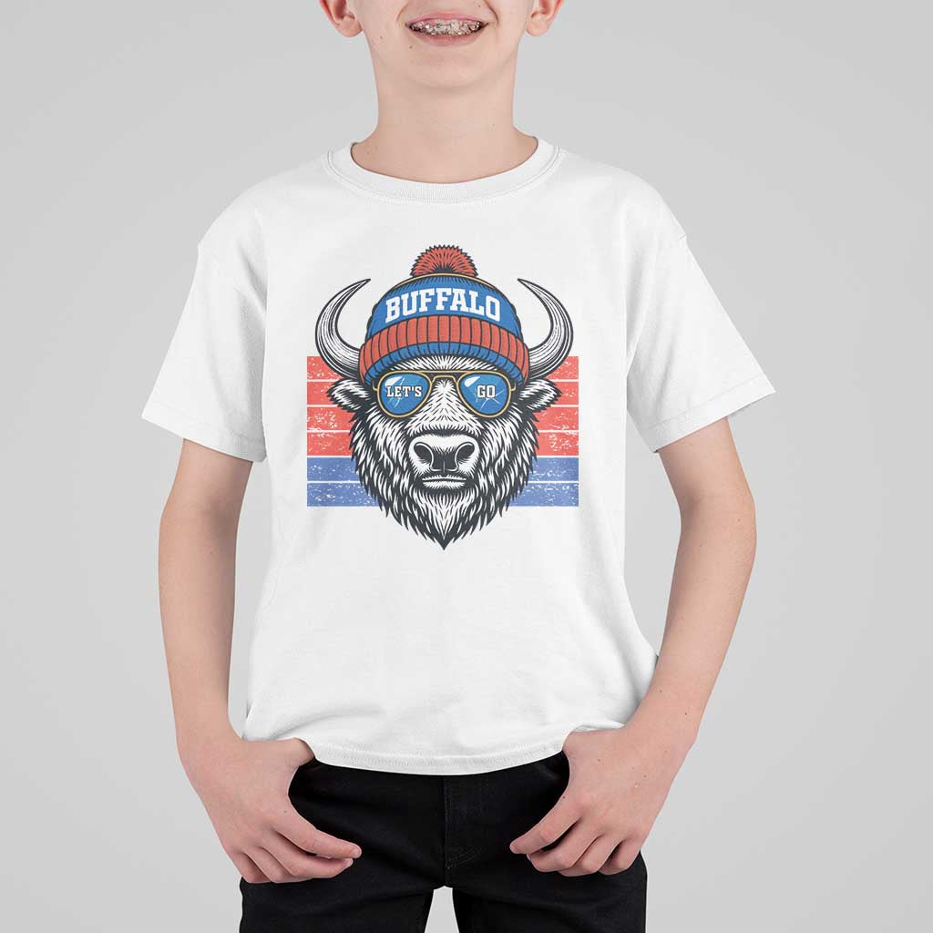 Buffalo Football T Shirt For Kid Vintage 90s Bill Fan Game Day - Wonder Print Shop