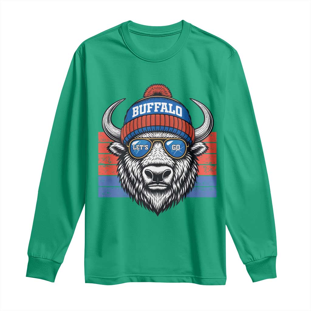 Buffalo Football Long Sleeve Shirt Vintage 90s Bill Fan Game Day - Wonder Print Shop