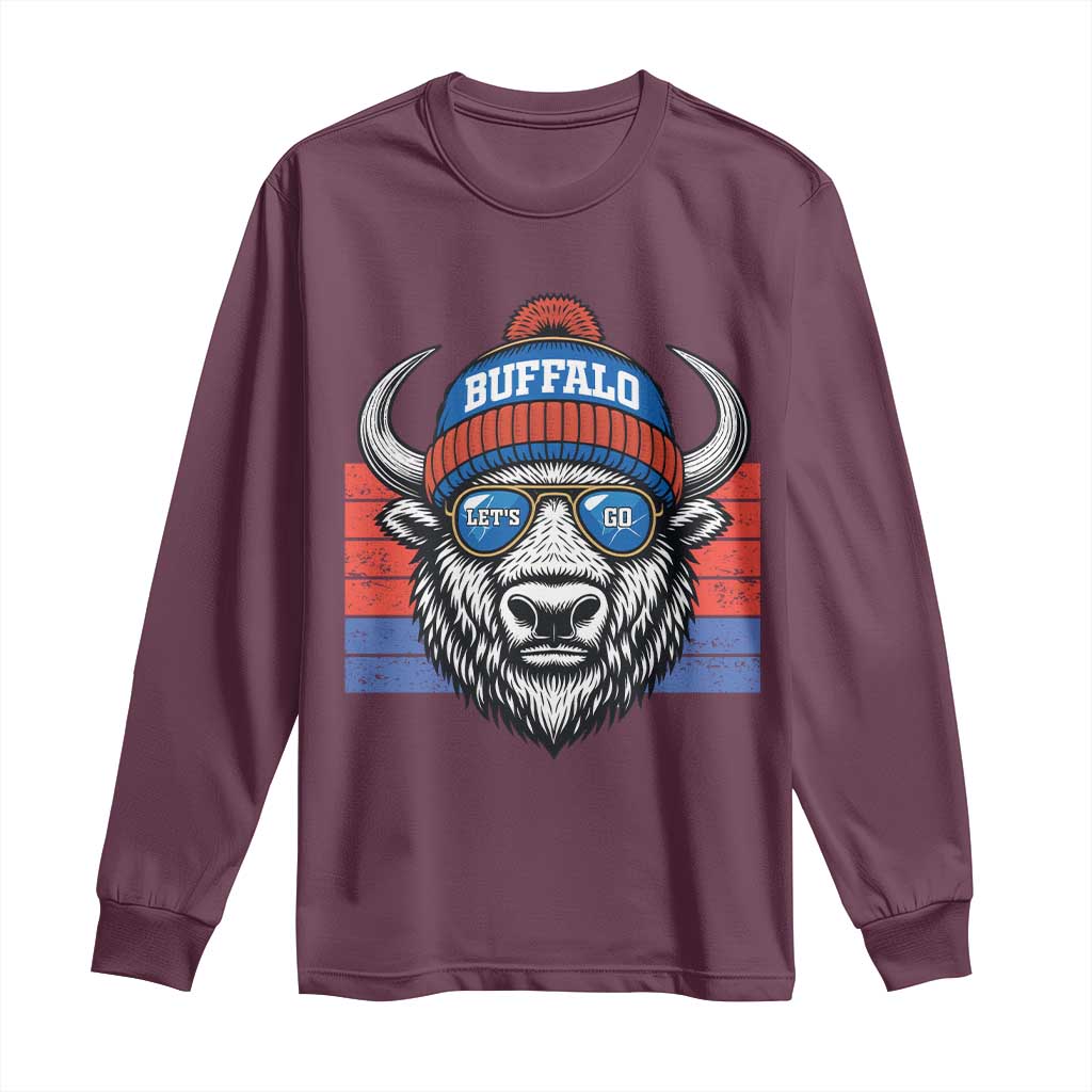 Buffalo Football Long Sleeve Shirt Vintage 90s Bill Fan Game Day - Wonder Print Shop