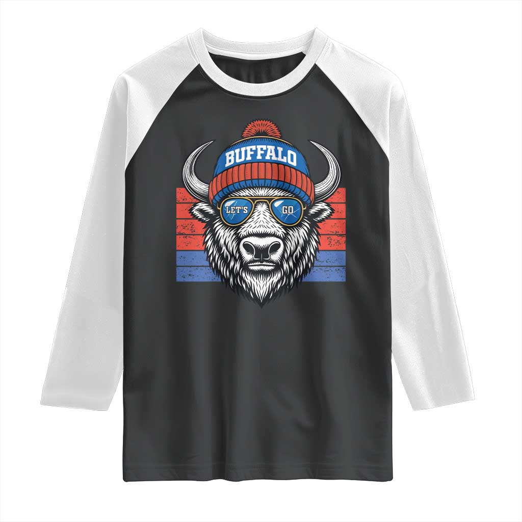 Buffalo Football Raglan Shirt Vintage 90s Bill Fan Game Day - Wonder Print Shop