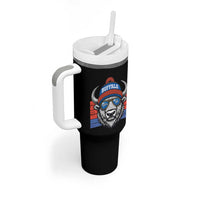 Buffalo Football Tumbler With Handle Vintage 90s Bill Fan Game Day - Wonder Print Shop