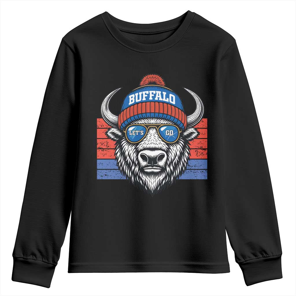 Buffalo Football Youth Sweatshirt Vintage 90s Bill Fan Game Day - Wonder Print Shop
