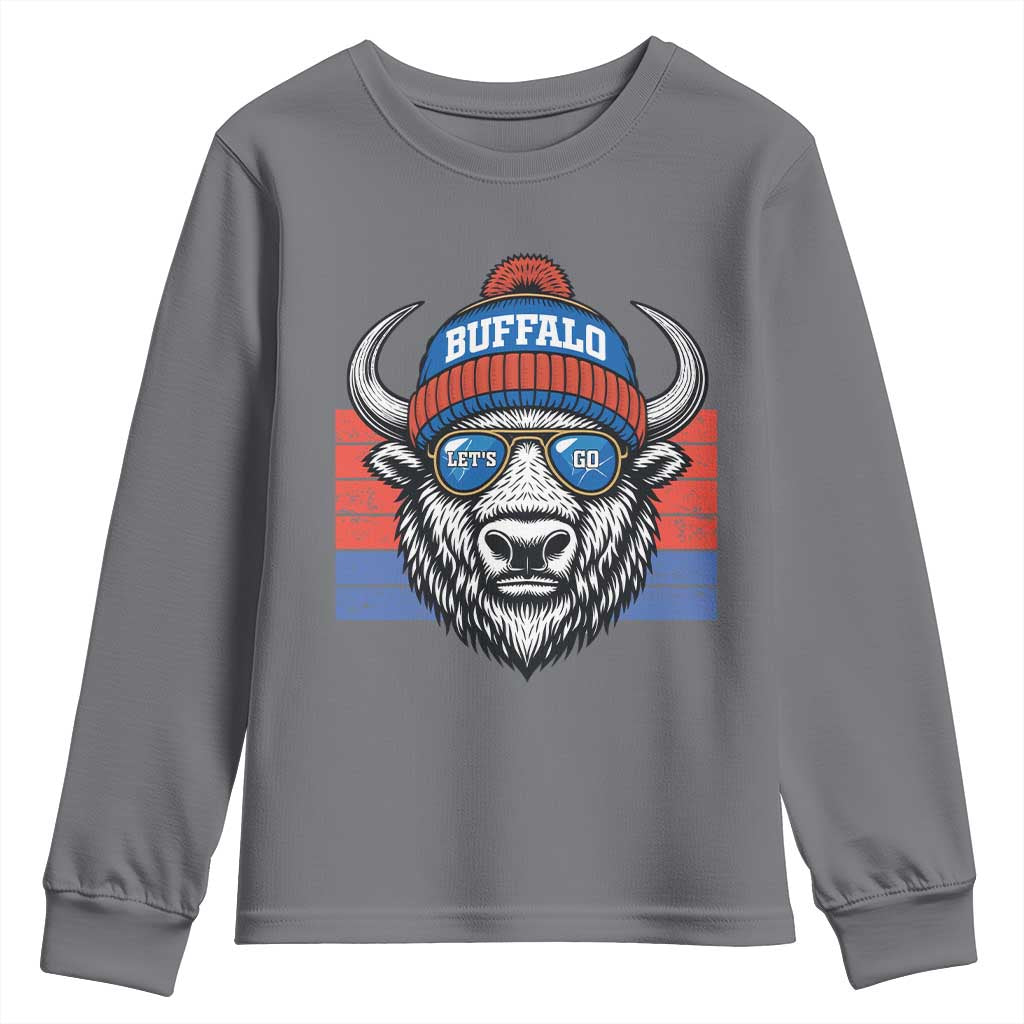 Buffalo Football Youth Sweatshirt Vintage 90s Bill Fan Game Day - Wonder Print Shop