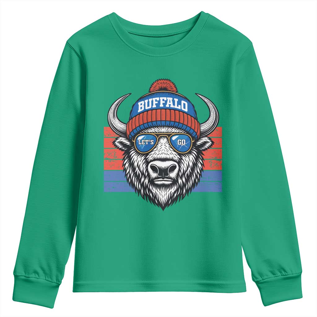 Buffalo Football Youth Sweatshirt Vintage 90s Bill Fan Game Day - Wonder Print Shop