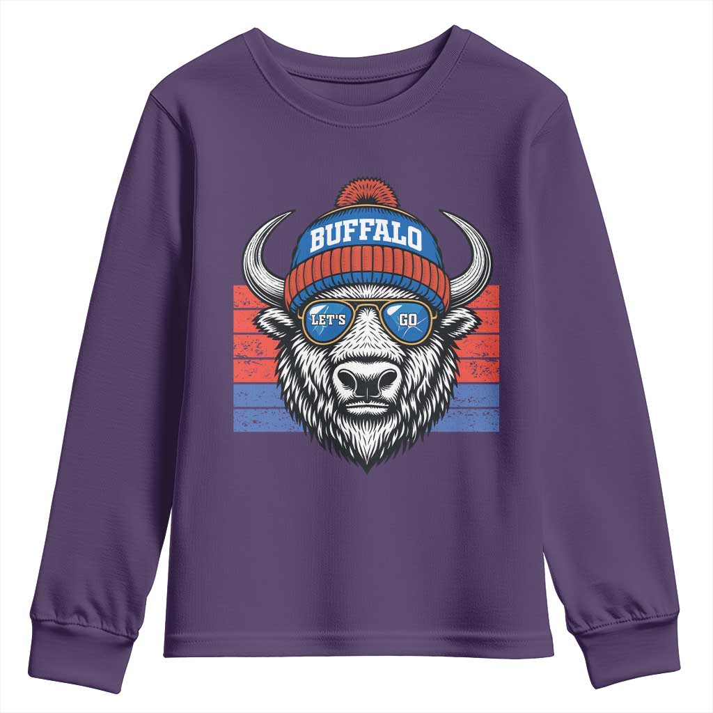 Buffalo Football Youth Sweatshirt Vintage 90s Bill Fan Game Day - Wonder Print Shop