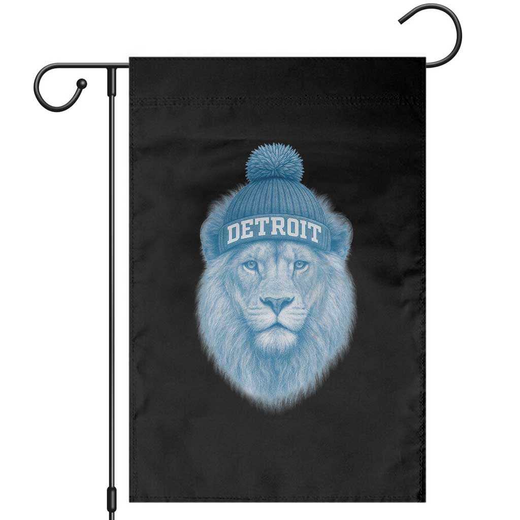 Detroit Football Garden Flag Retro Lions Mascot Sport Fan - Wonder Print Shop