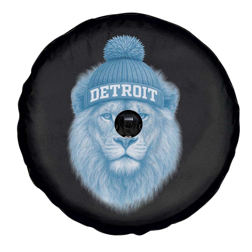 Detroit Football Spare Tire Cover Retro Lions Mascot Sport Fan - Wonder Print Shop