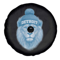 Detroit Football Spare Tire Cover Retro Lions Mascot Sport Fan - Wonder Print Shop