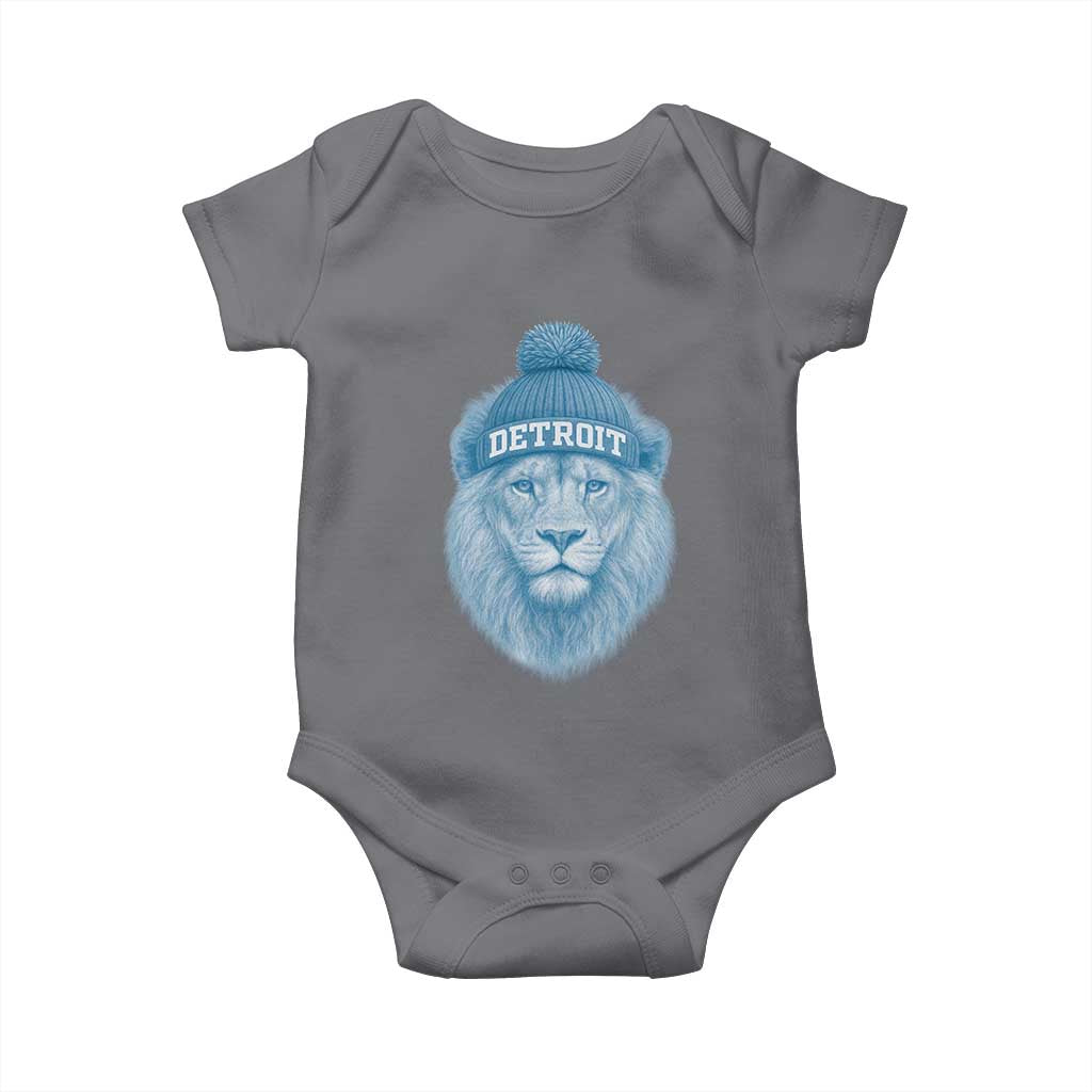 Detroit Football Baby Onesie Retro Lions Mascot Sport Fan - Wonder Print Shop