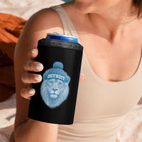 Detroit Football 4 in 1 Can Cooler Tumbler Retro Lions Mascot Sport Fan - Wonder Print Shop