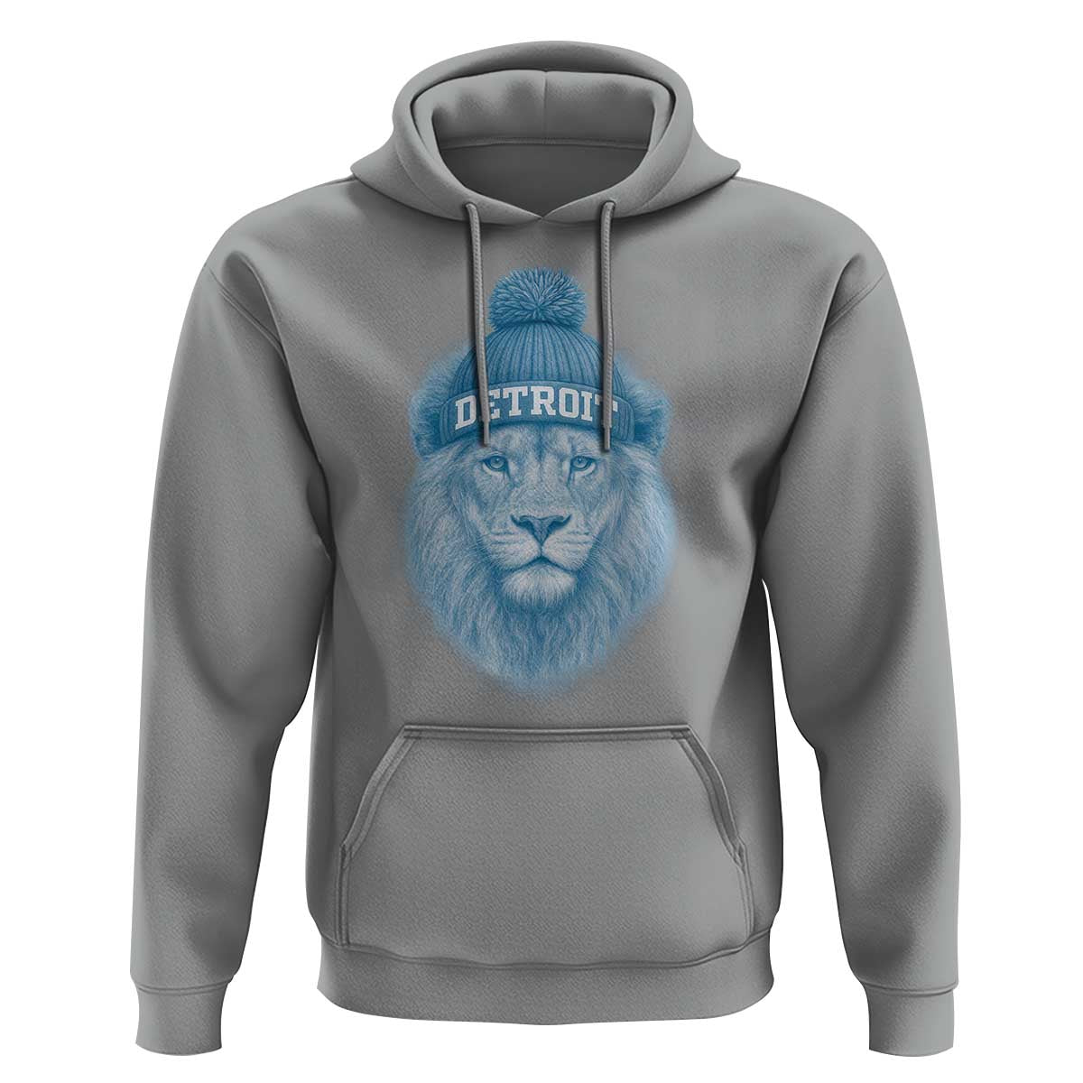 Detroit Football Hoodie Retro Lions Mascot Sport Fan - Wonder Print Shop
