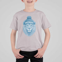 Detroit Football T Shirt For Kid Retro Lions Mascot Sport Fan - Wonder Print Shop