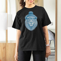 Detroit Football T Shirt For Women Retro Lions Mascot Sport Fan - Wonder Print Shop