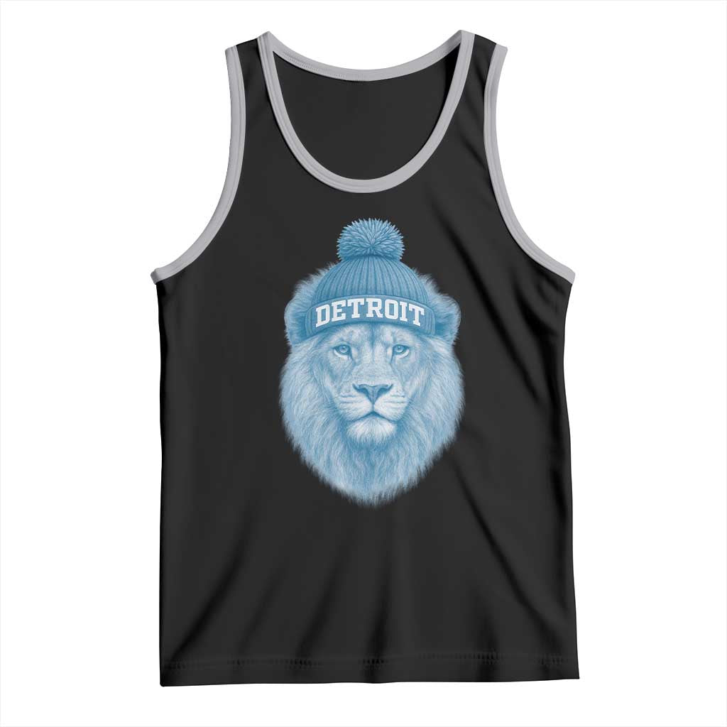 Detroit Football Tank Top Retro Lions Mascot Sport Fan - Wonder Print Shop