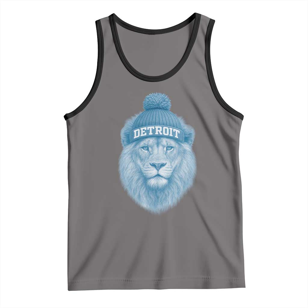 Detroit Football Tank Top Retro Lions Mascot Sport Fan - Wonder Print Shop