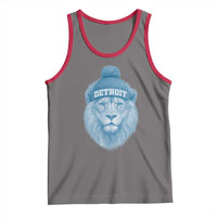 Detroit Football Tank Top Retro Lions Mascot Sport Fan - Wonder Print Shop