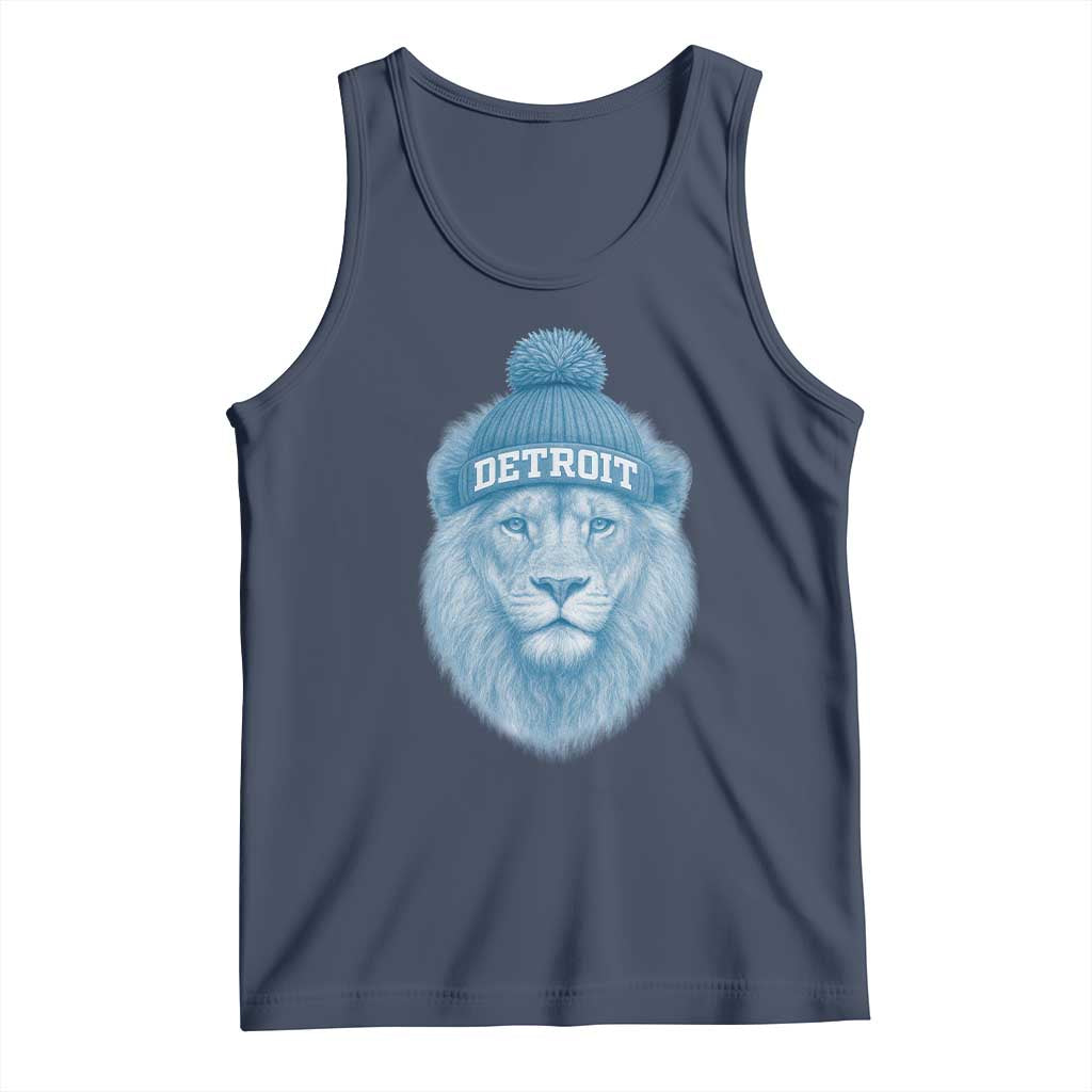 Detroit Football Tank Top Retro Lions Mascot Sport Fan - Wonder Print Shop