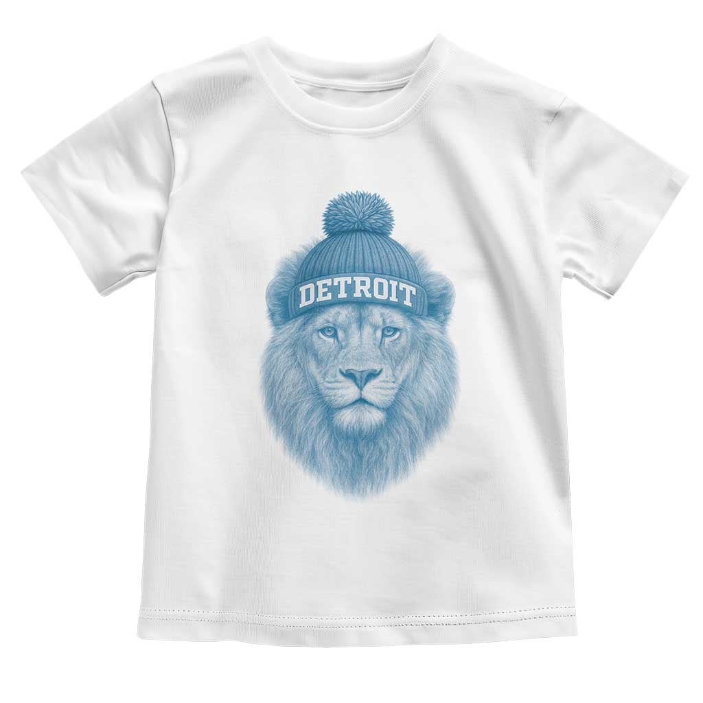 Detroit Football Toddler T Shirt Retro Lions Mascot Sport Fan - Wonder Print Shop