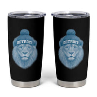 Detroit Football Tumbler Cup Retro Lions Mascot Sport Fan - Wonder Print Shop