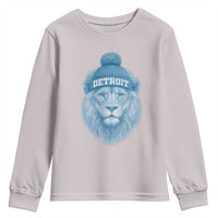 Detroit Football Youth Sweatshirt Retro Lions Mascot Sport Fan - Wonder Print Shop
