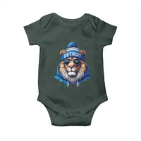 Lion Lovers Baby Onesie Wearing Glasses Sunday Detroit Fan Apparel