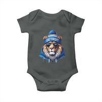 Lion Lovers Baby Onesie Wearing Glasses Sunday Detroit Fan Apparel