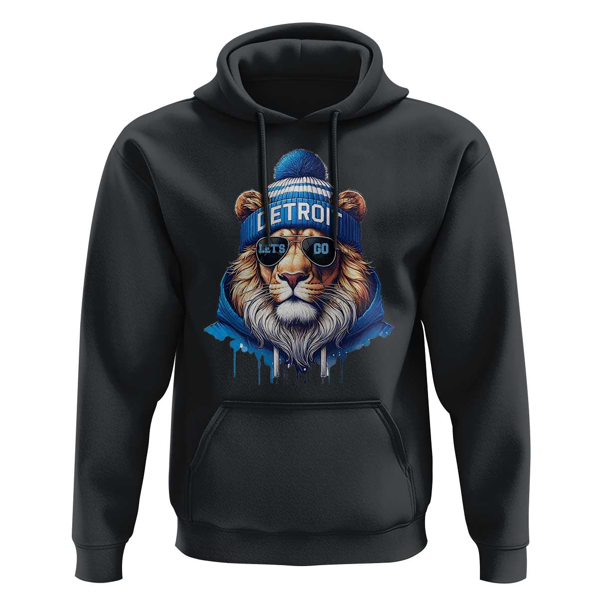Lion Lovers Hoodie Wearing Glasses Sunday Detroit Fan Apparel