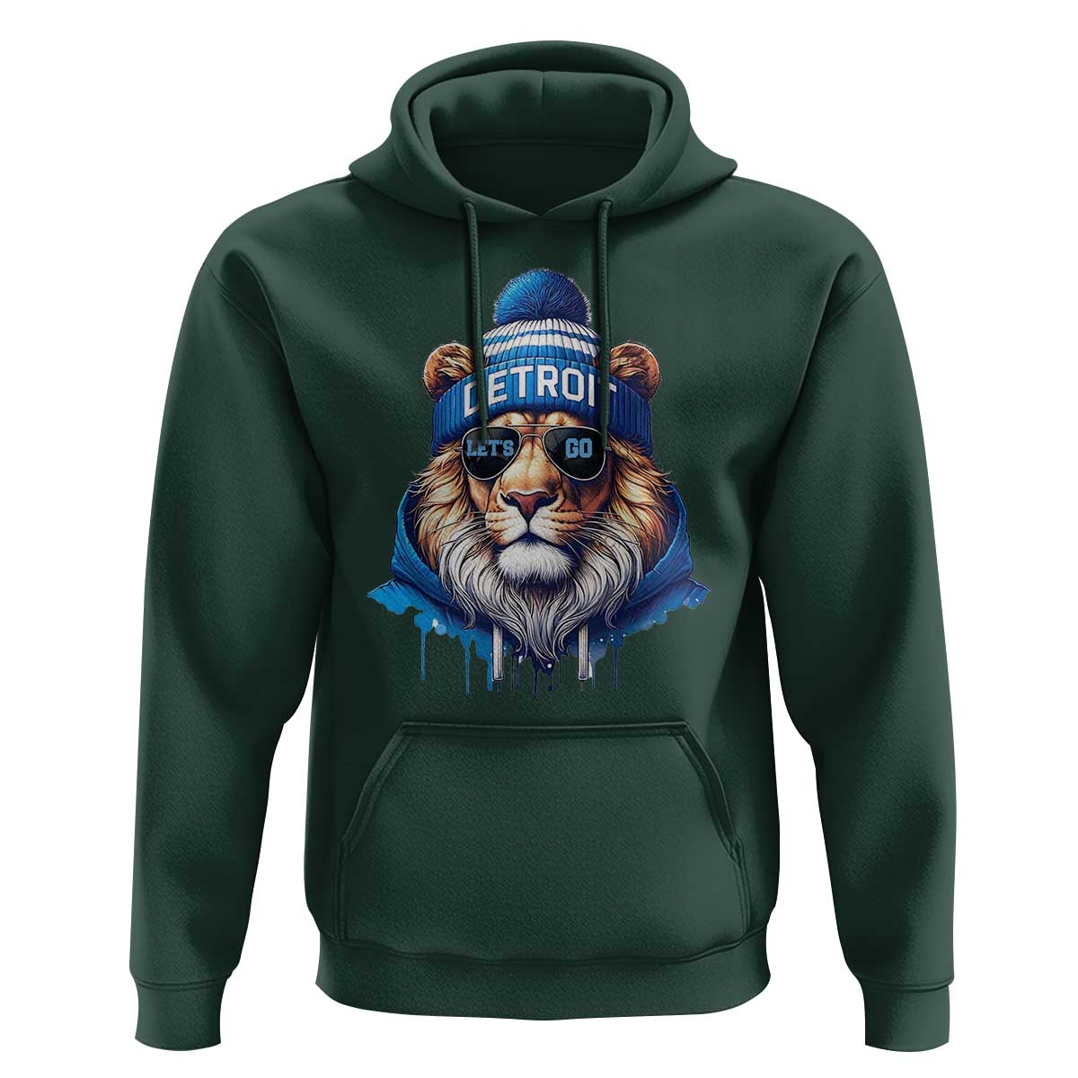 Lion Lovers Hoodie Wearing Glasses Sunday Detroit Fan Apparel