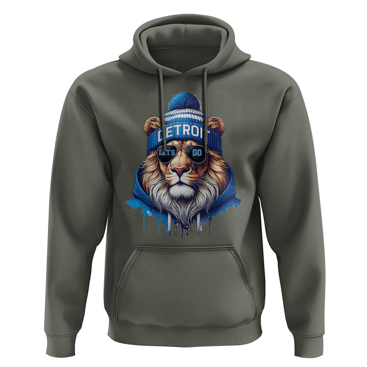 Lion Lovers Hoodie Wearing Glasses Sunday Detroit Fan Apparel