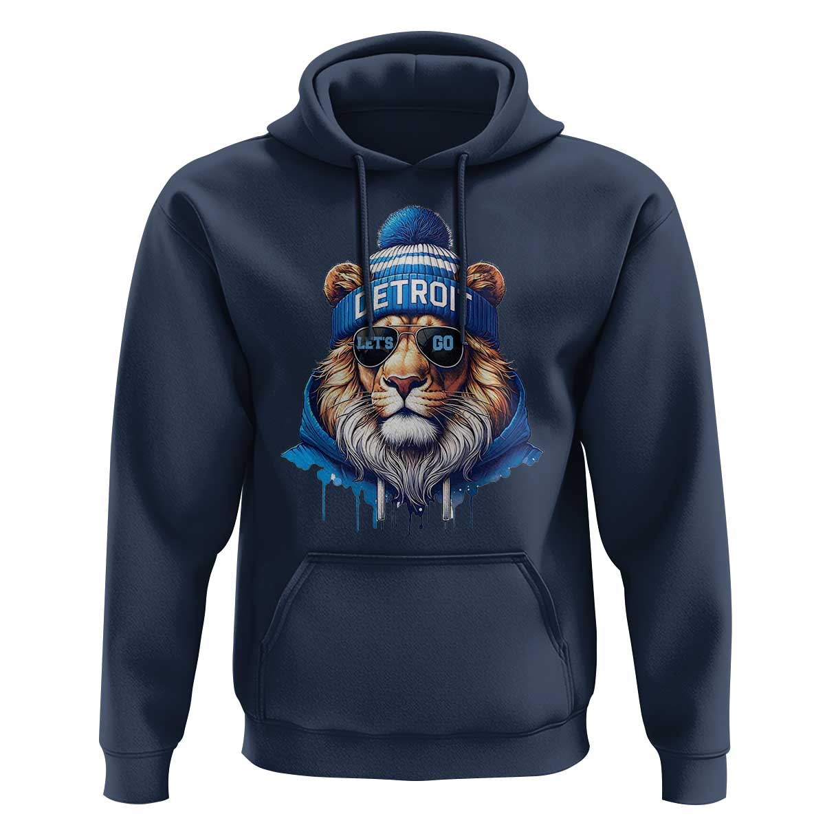 Lion Lovers Hoodie Wearing Glasses Sunday Detroit Fan Apparel