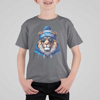 Lion Lovers T Shirt For Kid Wearing Glasses Sunday Detroit Fan Apparel - Wonder Print Shop