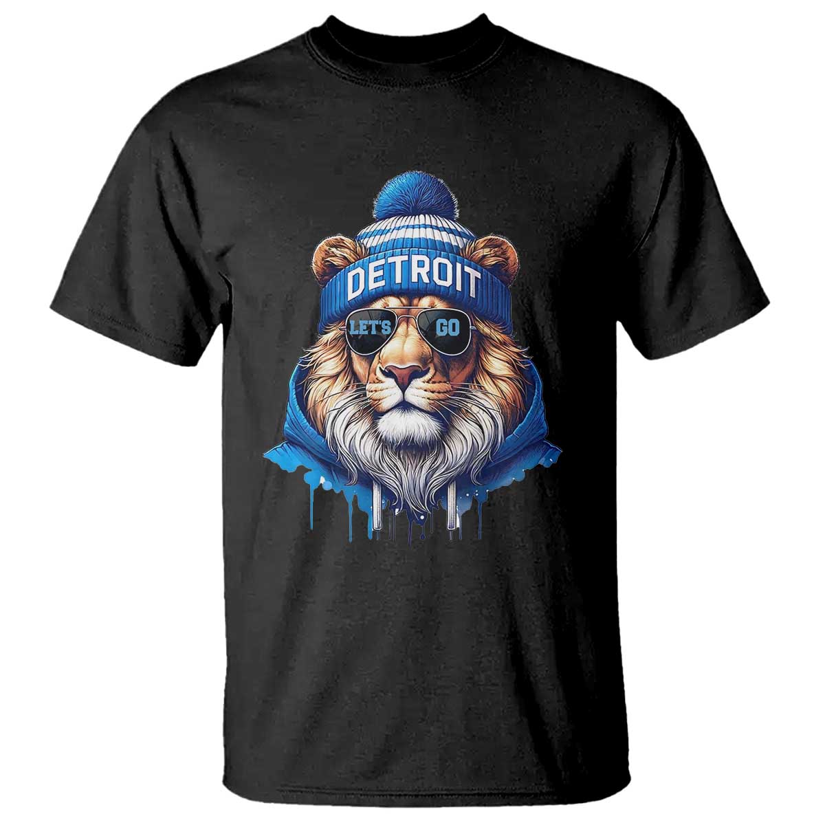 Lion Lovers T Shirt Wearing Glasses Sunday Detroit Fan Apparel - Wonder Print Shop