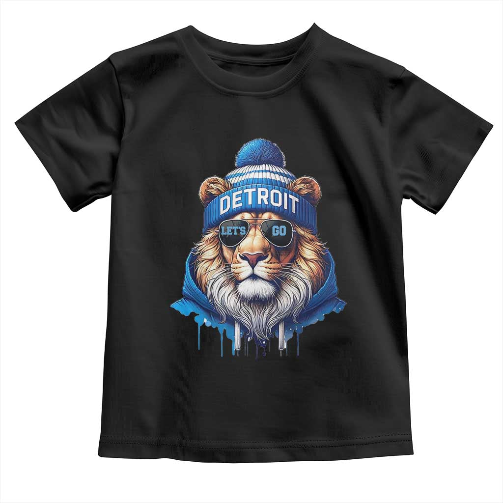Lion Lovers Toddler T Shirt Wearing Glasses Sunday Detroit Fan Apparel