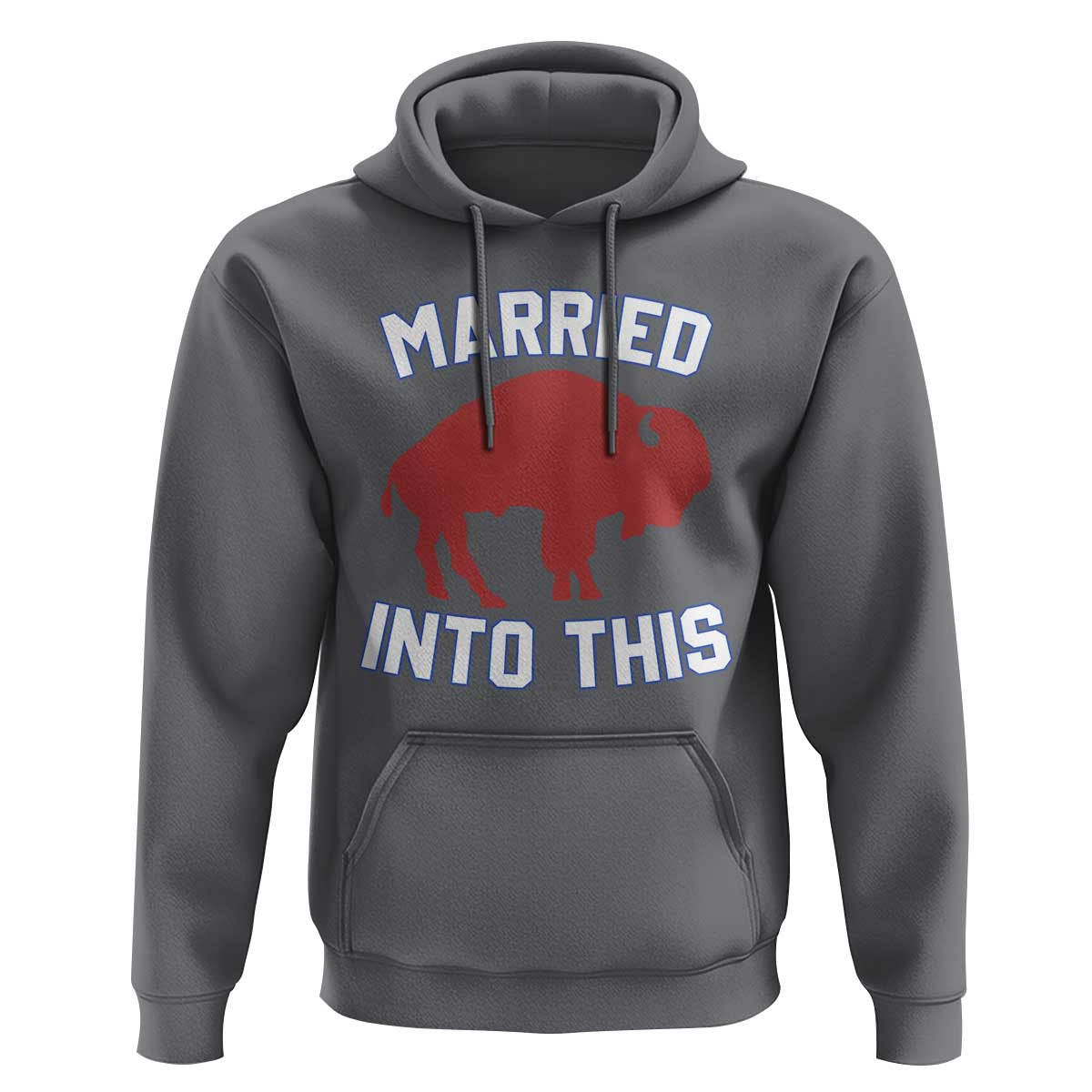 Married Into This Buffalo Hoodie Vintage Sport Mafia Wife Wedding Gifts - Wonder Print Shop