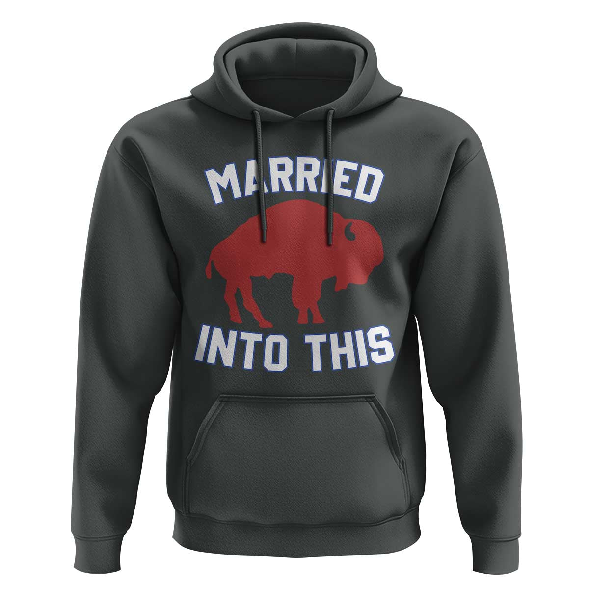 Married Into This Buffalo Hoodie Vintage Sport Mafia Wife Wedding Gifts - Wonder Print Shop