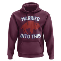 Married Into This Buffalo Hoodie Vintage Sport Mafia Wife Wedding Gifts - Wonder Print Shop