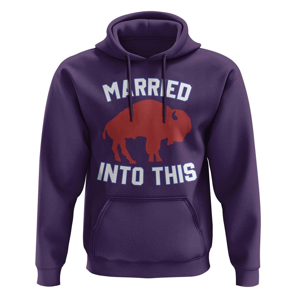 Married Into This Buffalo Hoodie Vintage Sport Mafia Wife Wedding Gifts - Wonder Print Shop