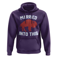 Married Into This Buffalo Hoodie Vintage Sport Mafia Wife Wedding Gifts - Wonder Print Shop