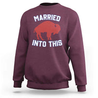 Married Into This Buffalo Sweatshirt Vintage Sport Mafia Wife Wedding Gifts - Wonder Print Shop