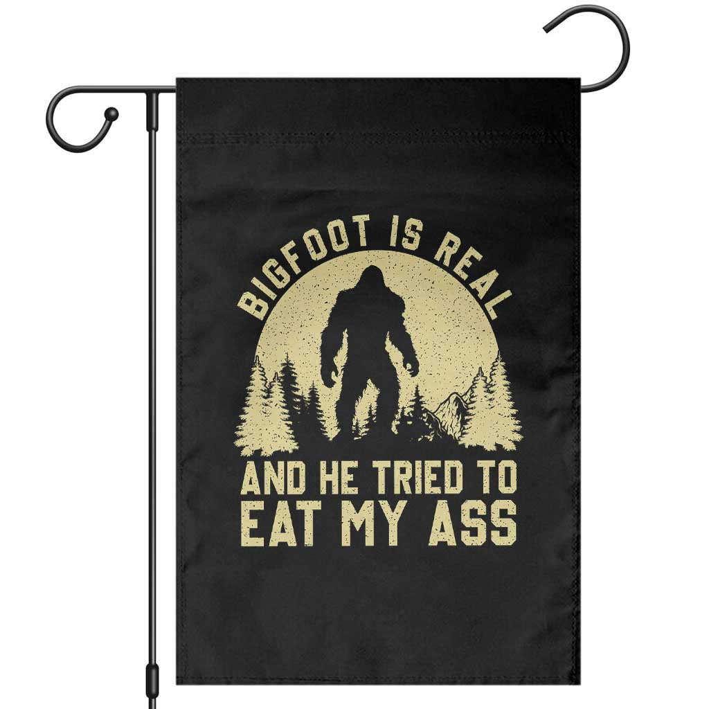 Funny Bigfoot Garden Flag Sasquatch Big Foot Eat My Ass Vintage Cryptid Meme - Wonder Print Shop