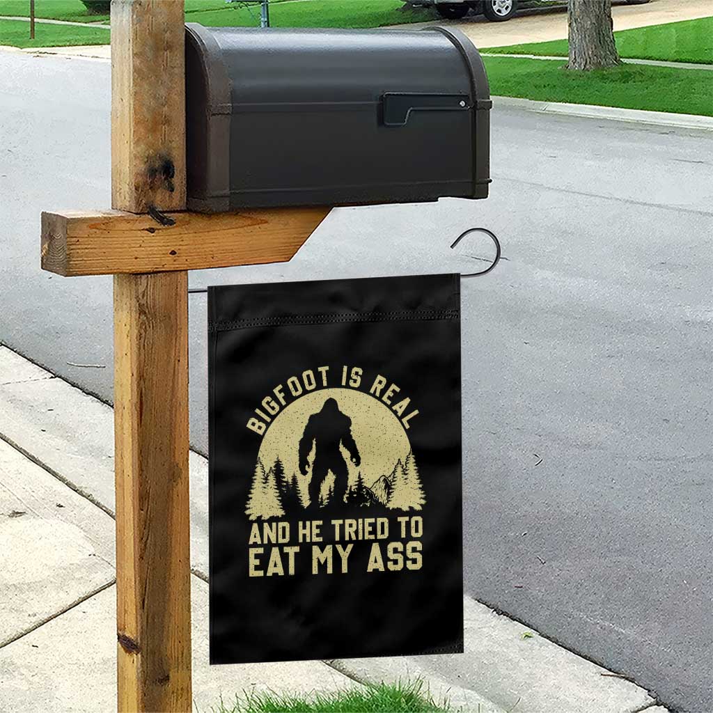 Funny Bigfoot Garden Flag Sasquatch Big Foot Eat My Ass Vintage Cryptid Meme - Wonder Print Shop