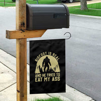 Funny Bigfoot Garden Flag Sasquatch Big Foot Eat My Ass Vintage Cryptid Meme - Wonder Print Shop