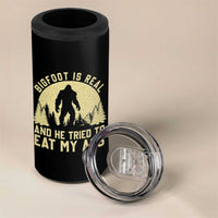 Funny Bigfoot 4 in 1 Can Cooler Tumbler Sasquatch Big Foot Eat My Ass Vintage Cryptid Meme - Wonder Print Shop