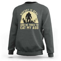 Funny Bigfoot Sweatshirt Sasquatch Big Foot Eat My Ass Vintage Cryptid Meme - Wonder Print Shop