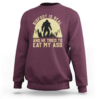 Funny Bigfoot Sweatshirt Sasquatch Big Foot Eat My Ass Vintage Cryptid Meme - Wonder Print Shop