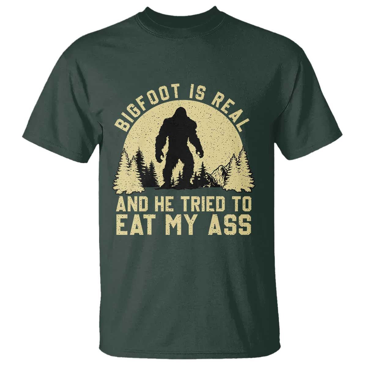 Funny Bigfoot T Shirt Sasquatch Big Foot Eat My Ass Vintage Cryptid Meme - Wonder Print Shop