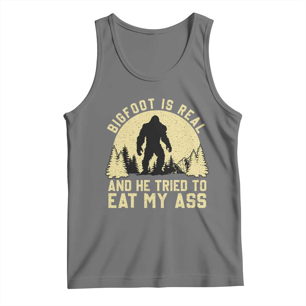 Funny Bigfoot Tank Top Sasquatch Big Foot Eat My Ass Vintage Cryptid Meme - Wonder Print Shop